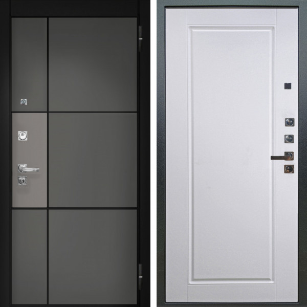 Входная дверь Аргус ЛЮКС 3К ПРО Мичиган Силк титан вставка силк муссон + Тревор Софт милк