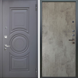 Входная дверь Аргус ЛЮКС 3К ПРО Могадиш Силк флай + Агат Светлый бетон