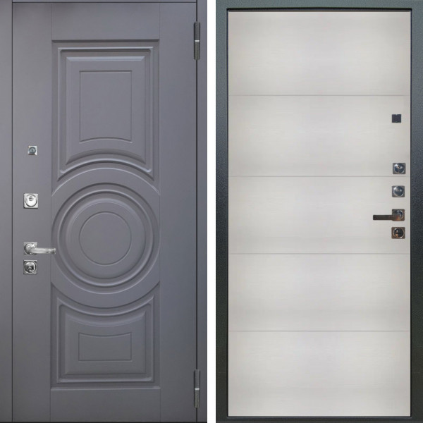 Входная дверь Аргус ЛЮКС 3К ПРО Могадиш Силк флай + Агат Вельвет белый горизонт