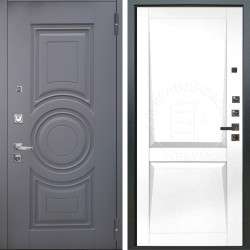 Входная дверь Аргус ЛЮКС 3К ПРО Могадиш Силк флай + Ариана Белая эмаль