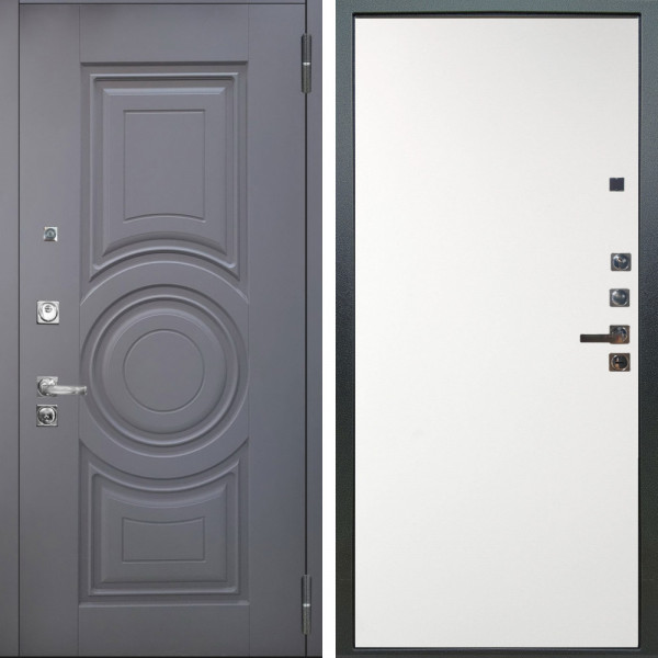 Входная дверь Аргус ЛЮКС 3К ПРО Могадиш Силк флай + Элегант Софт милк