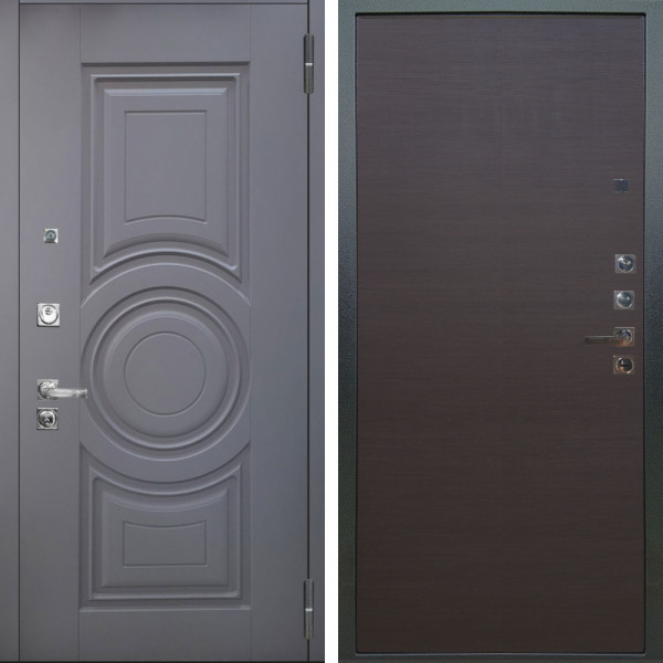 Входная дверь Аргус ЛЮКС 3К ПРО Могадиш Силк флай + Элегант Венге горизонт