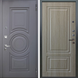 Входная дверь Аргус ЛЮКС 3К ПРО Могадиш Силк флай + Элион Дуб филадельфия крем