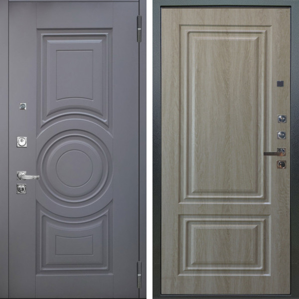 Входная дверь Аргус ЛЮКС 3К ПРО Могадиш Силк флай + Элион Дуб филадельфия крем