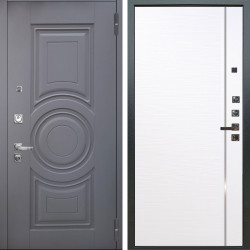 Входная дверь Аргус ЛЮКС 3К ПРО Могадиш Силк флай + Гауда Роял вуд белый