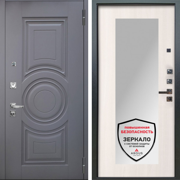 Входная дверь Аргус ЛЮКС 3К ПРО Могадиш Силк флай + Милли Ларче светлый