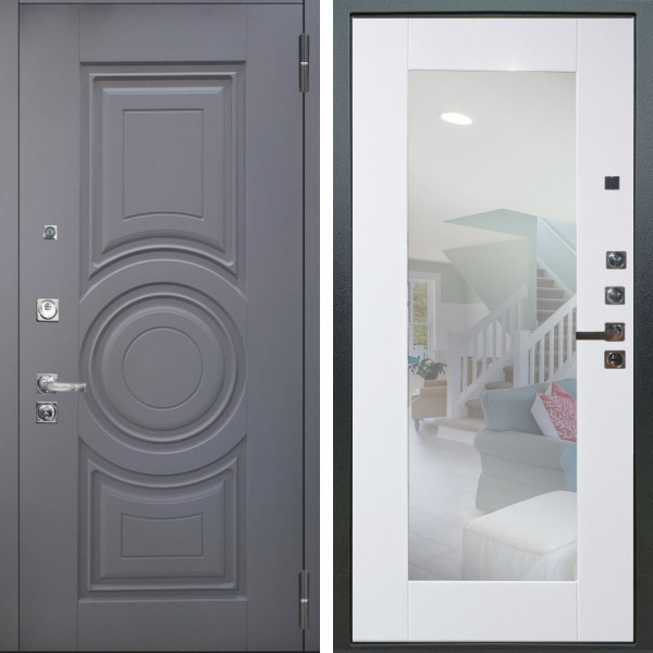 Входная дверь Аргус ЛЮКС 3К ПРО Могадиш Силк флай + Милли Роял вуд белый