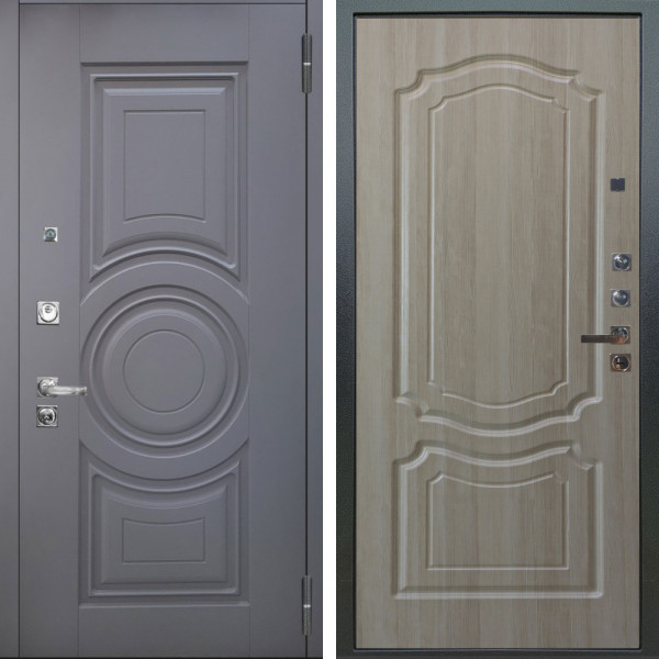 Входная дверь Аргус ЛЮКС 3К ПРО Могадиш Силк флай + Мишель Ларче светлый