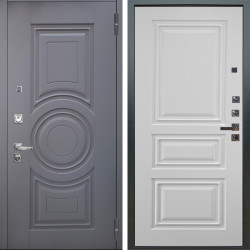 Входная дверь Аргус ЛЮКС 3К ПРО Могадиш Силк флай + Скиф Софт милк