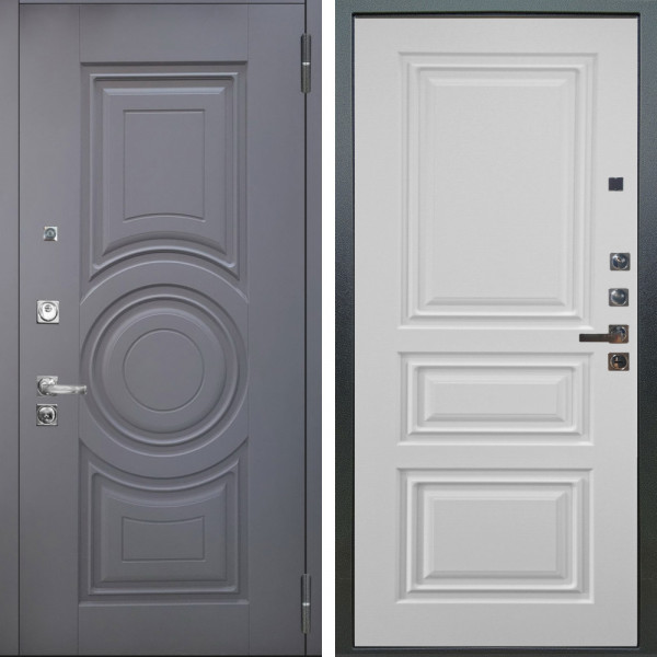Входная дверь Аргус ЛЮКС 3К ПРО Могадиш Силк флай + Скиф Софт милк