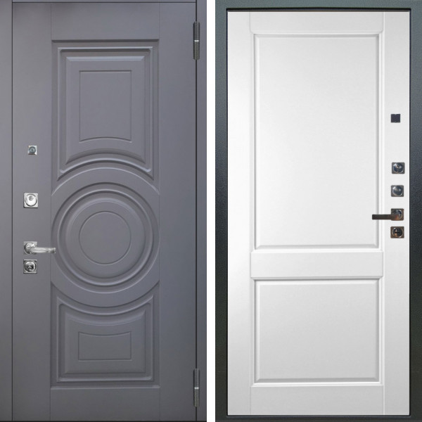 Входная дверь Аргус ЛЮКС 3К ПРО Могадиш Силк флай + Соренто Белая эмаль