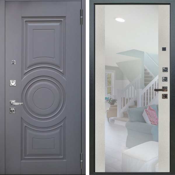 Входная дверь Аргус ЛЮКС 3К ПРО Могадиш Силк флай + Вояж Белое дерево