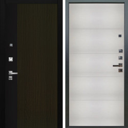 Входная дверь Аргус ЛЮКС 3К ПРО Рокси Дуб рейка морение + Агат Вельвет белый горизонт