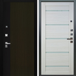 Входная дверь Аргус ЛЮКС 3К ПРО Рокси Дуб рейка морение + Александра Белая лиственница