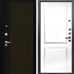 Входная дверь Аргус ЛЮКС 3К ПРО Рокси Дуб рейка морение + Ариана Белая эмаль