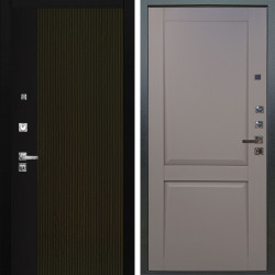 Входная дверь Аргус ЛЮКС 3К ПРО Рокси Дуб рейка морение + Ариана Серая эмаль