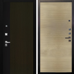 Входная дверь Аргус ЛЮКС 3К ПРО Рокси Дуб рейка морение + Элегант Дорс светлый горизонт