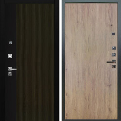 Входная дверь Аргус ЛЮКС 3К ПРО Рокси Дуб рейка морение + Элегант Рустик соломенный