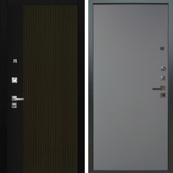 Входная дверь Аргус ЛЮКС 3К ПРО Рокси Дуб рейка морение + Элегант Силк маус