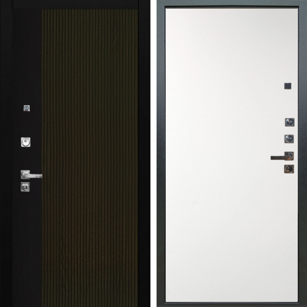 Входная дверь Аргус ЛЮКС 3К ПРО Рокси Дуб рейка морение + Элегант Софт милк