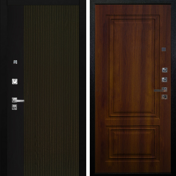 Входная дверь Аргус ЛЮКС 3К ПРО Рокси Дуб рейка морение + Элион Дуб рустикальный