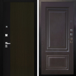 Входная дверь Аргус ЛЮКС 3К ПРО Рокси Дуб рейка морение + Элион Горький шоколад