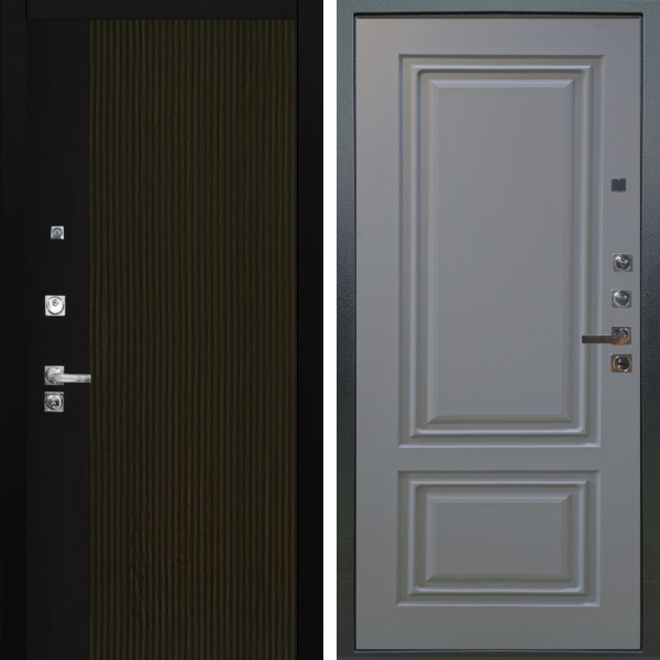 Входная дверь Аргус ЛЮКС 3К ПРО Рокси Дуб рейка морение + Элион Силк маус