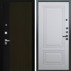 Входная дверь Аргус ЛЮКС 3К ПРО Рокси Дуб рейка морение + Элион Софт милк