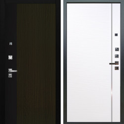 Входная дверь Аргус ЛЮКС 3К ПРО Рокси Дуб рейка морение + Гауда Роял вуд белый