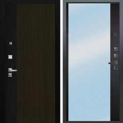 Входная дверь Аргус ЛЮКС 3К ПРО Рокси Дуб рейка морение + Магнум Черный софт