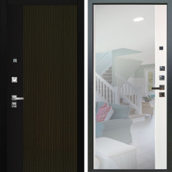 Входная дверь Аргус ЛЮКС 3К ПРО Рокси Дуб рейка морение + Магнум Софт милк