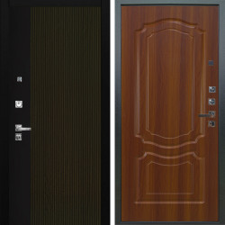 Входная дверь Аргус ЛЮКС 3К ПРО Рокси Дуб рейка морение + Мишель Дуб рустикальный