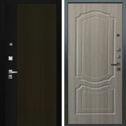 Входная дверь Аргус ЛЮКС 3К ПРО Рокси Дуб рейка морение + Мишель Ларче светлый