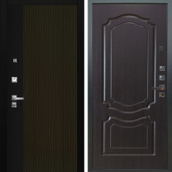 Входная дверь Аргус ЛЮКС 3К ПРО Рокси Дуб рейка морение + Мишель Венге