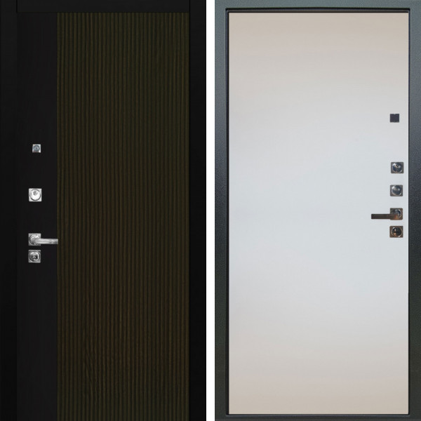 Входная дверь Аргус ЛЮКС 3К ПРО Рокси Дуб рейка морение + Под покраску