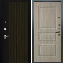 Входная дверь Аргус ЛЮКС 3К ПРО Рокси Дуб рейка морение + Скиф Дуб филадельфия крем