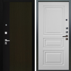 Входная дверь Аргус ЛЮКС 3К ПРО Рокси Дуб рейка морение + Скиф Софт милк