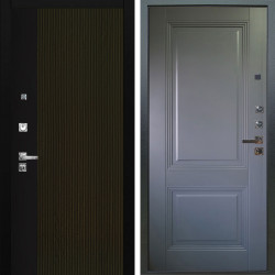 Входная дверь Аргус ЛЮКС 3К ПРО Рокси Дуб рейка морение + Соло Антрацит