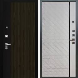 Входная дверь Аргус ЛЮКС 3К ПРО Рокси Дуб рейка морение + Тори Софт милк