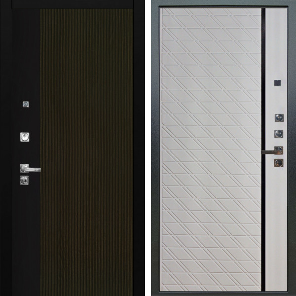 Входная дверь Аргус ЛЮКС 3К ПРО Рокси Дуб рейка морение + Тори Софт милк