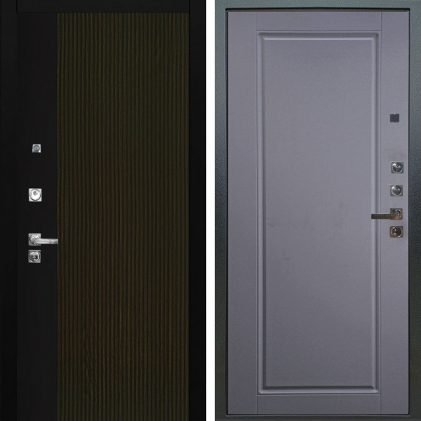 Входная дверь Аргус ЛЮКС 3К ПРО Рокси Дуб рейка морение + Тревор Силк маус