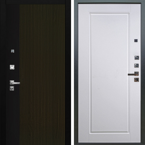 Входная дверь Аргус ЛЮКС 3К ПРО Рокси Дуб рейка морение + Тревор Софт милк