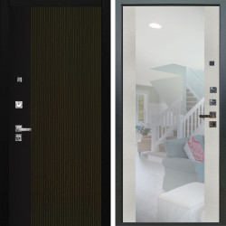 Входная дверь Аргус ЛЮКС 3К ПРО Рокси Дуб рейка морение + Вояж Белое дерево