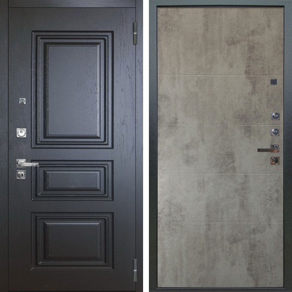 Входная дверь Аргус ЛЮКС 3К ПРО Скиф Горький шоколад + Агат Светлый бетон