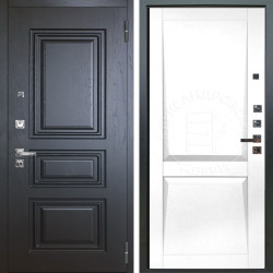 Входная дверь Аргус ЛЮКС 3К ПРО Скиф Горький шоколад + Ариана Белая эмаль