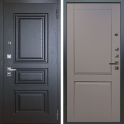 Входная дверь Аргус ЛЮКС 3К ПРО Скиф Горький шоколад + Ариана Серая эмаль