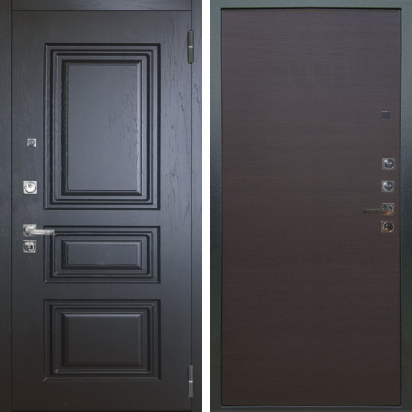 Входная дверь Аргус ЛЮКС 3К ПРО Скиф Горький шоколад + Элегант Венге горизонт