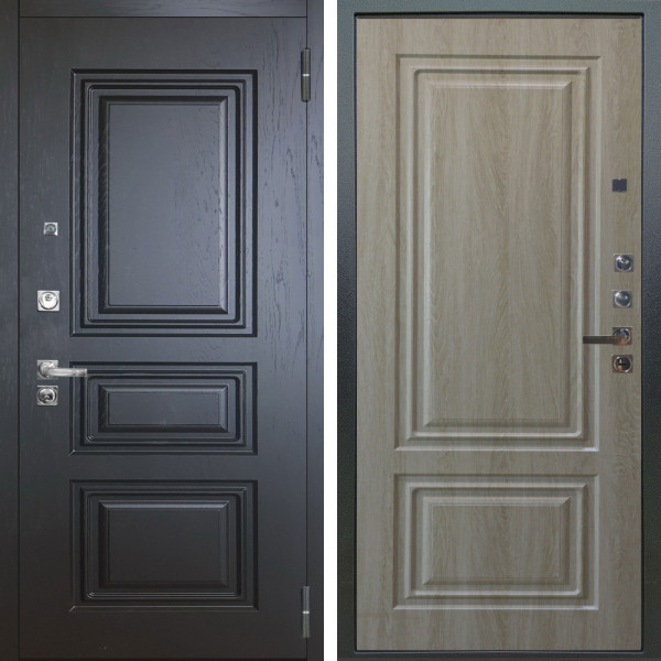 Входная дверь Аргус ЛЮКС 3К ПРО Скиф Горький шоколад + Элион Дуб филадельфия крем