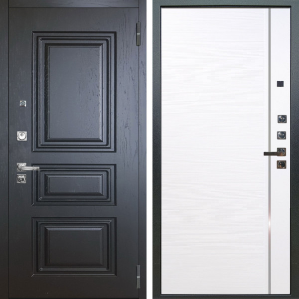 Входная дверь Аргус ЛЮКС 3К ПРО Скиф Горький шоколад + Гауда Роял вуд белый