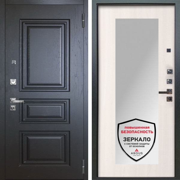 Входная дверь Аргус ЛЮКС 3К ПРО Скиф Горький шоколад + Милли Ларче светлый